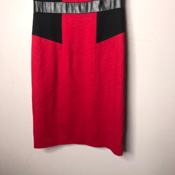 Cynthia Steffens black red sheath dress 0 - Picture 2 of 8